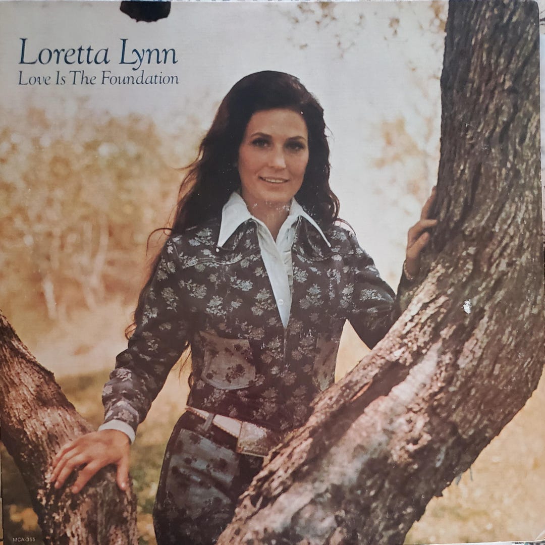 Loretta lynn love is the foundation vintage record album vinyl lp