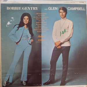 Bobby Gentry and Glen Campbell, Vintage Record Album, Vinyl LP, Classic Country Music Duos, American Singers Songwriters, 1960&#39;s Music