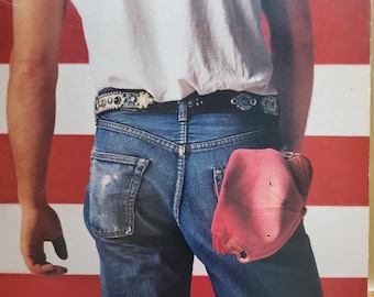 Bruce Springsteen, Born in the U.S.A., Vintage Record Album, Vinyl LP, Classic American Rock Music, Americana
