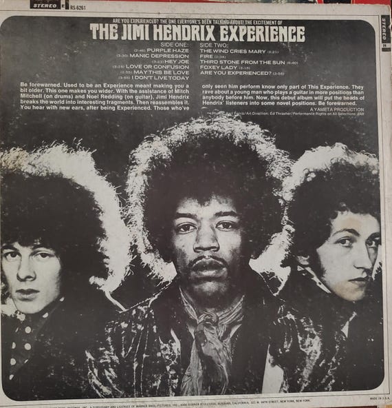 洋楽 The Jimi Hendrix Experience LP The Jimi Hendrix Experience, Are You Experienced, RARE Collectible