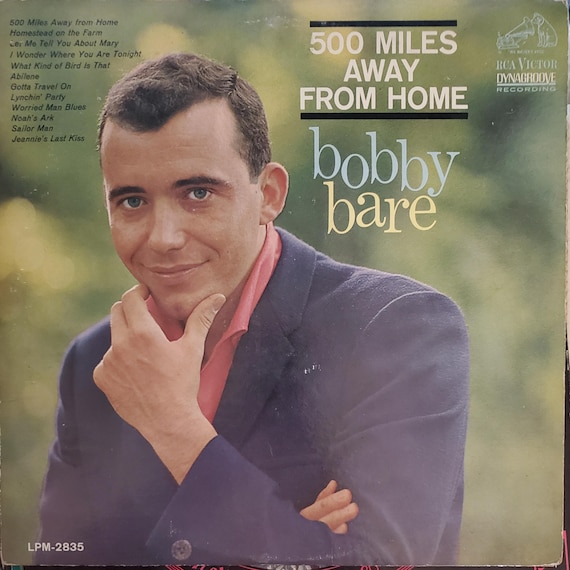 Bobby Bare, 500 Miles Away From Home, Vintage Record Album, Vinyl