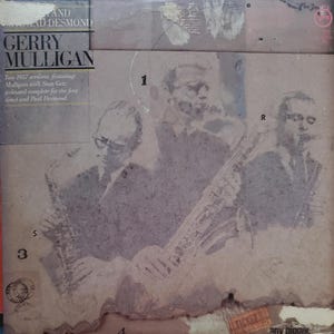 Gerry Mulligan and Getz and Desmond, Vintage Vinyl Record Album, Classic Jazz Music, Cool Jazz, Bop, American Jazz Ensemble