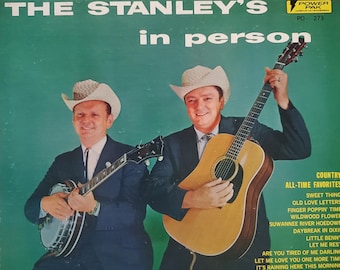 The Stanley's in Person, Vintage Vinyl Record Album, Classic Bluegrass Music, American Bluegrass Duo