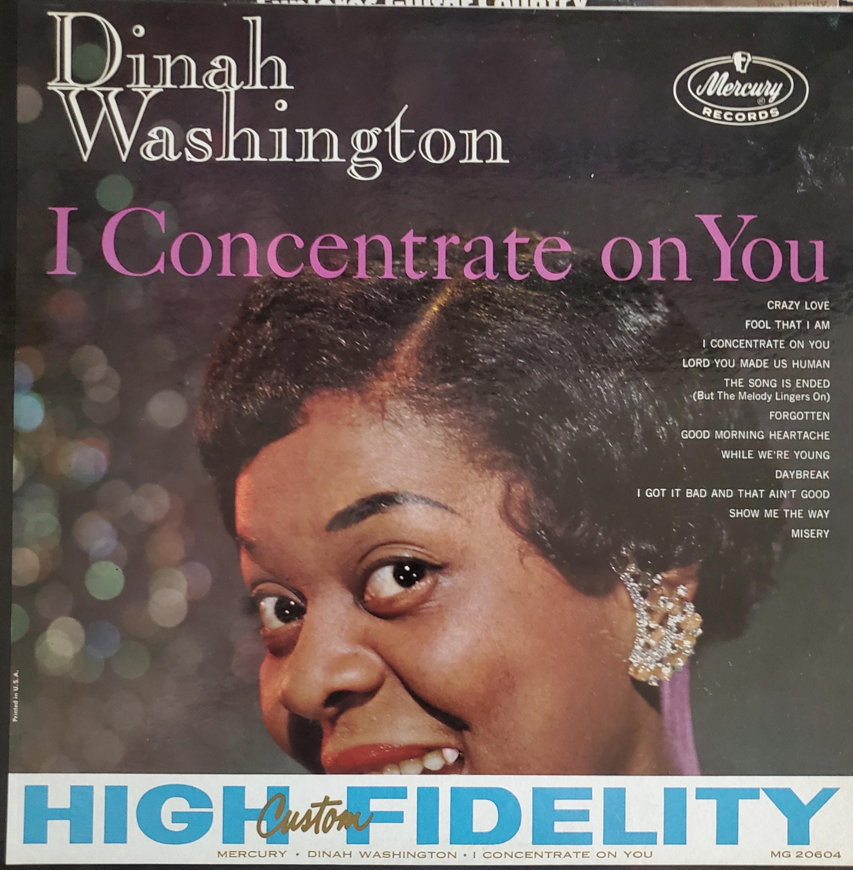 Dinah Washington, I Concentrate on You, Vintage Vinyl Record Album
