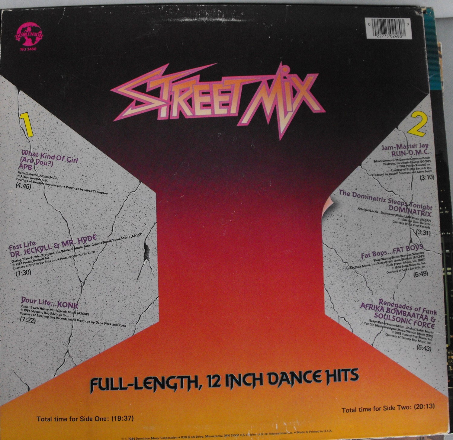 Street Mix, Full-length, 12 Inch Dance Hits, Vintage Record Album