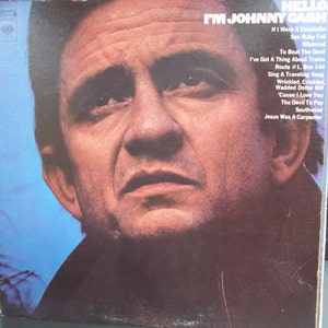 Johnny Cash, Bonjour, je m'appelle Johnny Cash, album de disques vintage, LP vinyle, musique country, chanteur acteur, star de la musique de Nashville, légende