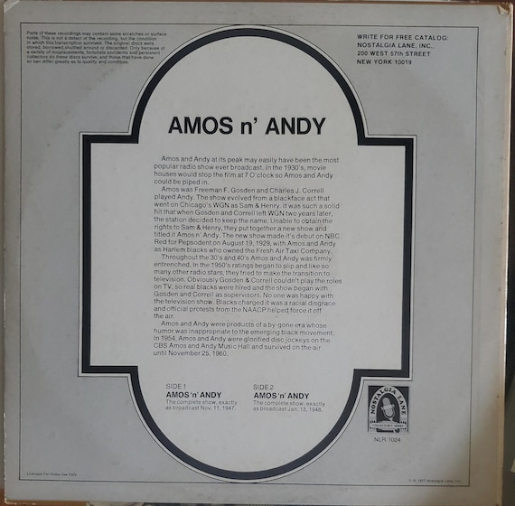 Amos 'n' Andy, Original Radio Broadcast From 1947 and 1948