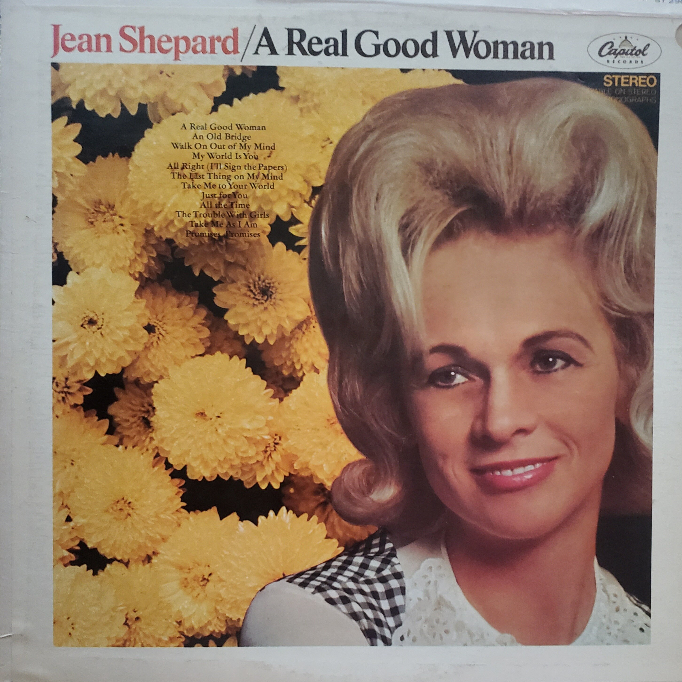 Jean Shepard, A Real Good Woman, Vintage Vinyl Record Album, Classic Country Music, American Country Music Star, Grand Ole Opry Member