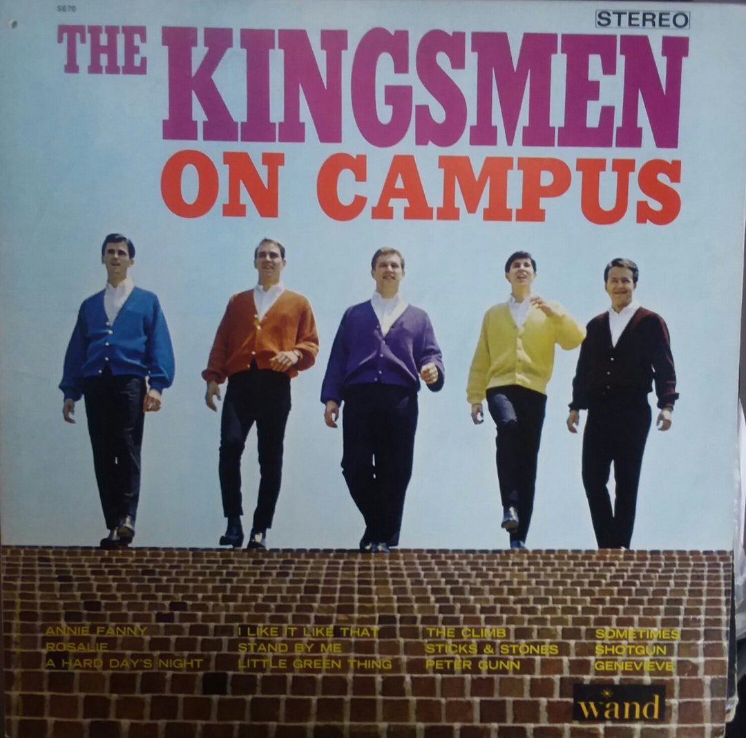 The Kingsmen on Campus, Vintage Record Album, Vinyl LP, Classic 1960's