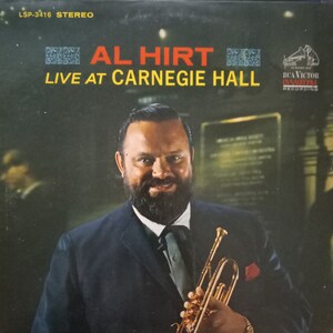Al Hirt, Live at Carnegie Hall, Vintage Record Album, Vinyl LP, Classic Jazz Music, New Orleans, Trumpet Player, Dixieland Music