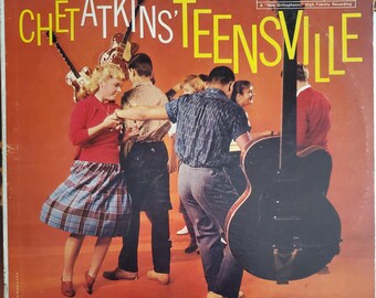 Chet Atkins, Teensville, Vintage Record Album, Vinyl LP, Country Music, Instrumental Guitar, Guitar Legend