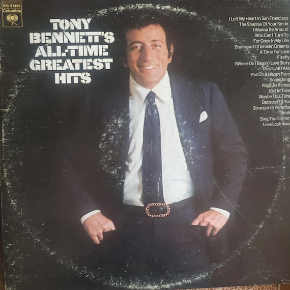 Tony Bennett, All-time Greatest Hits, Vintage Record Album, Vinyl