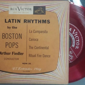 Latin Rhythms by the Boston Pops and Boston Pops Plays Music of Leroy Anderson, 45 RPM Records, Red Vinyl Records, Vintage Records
