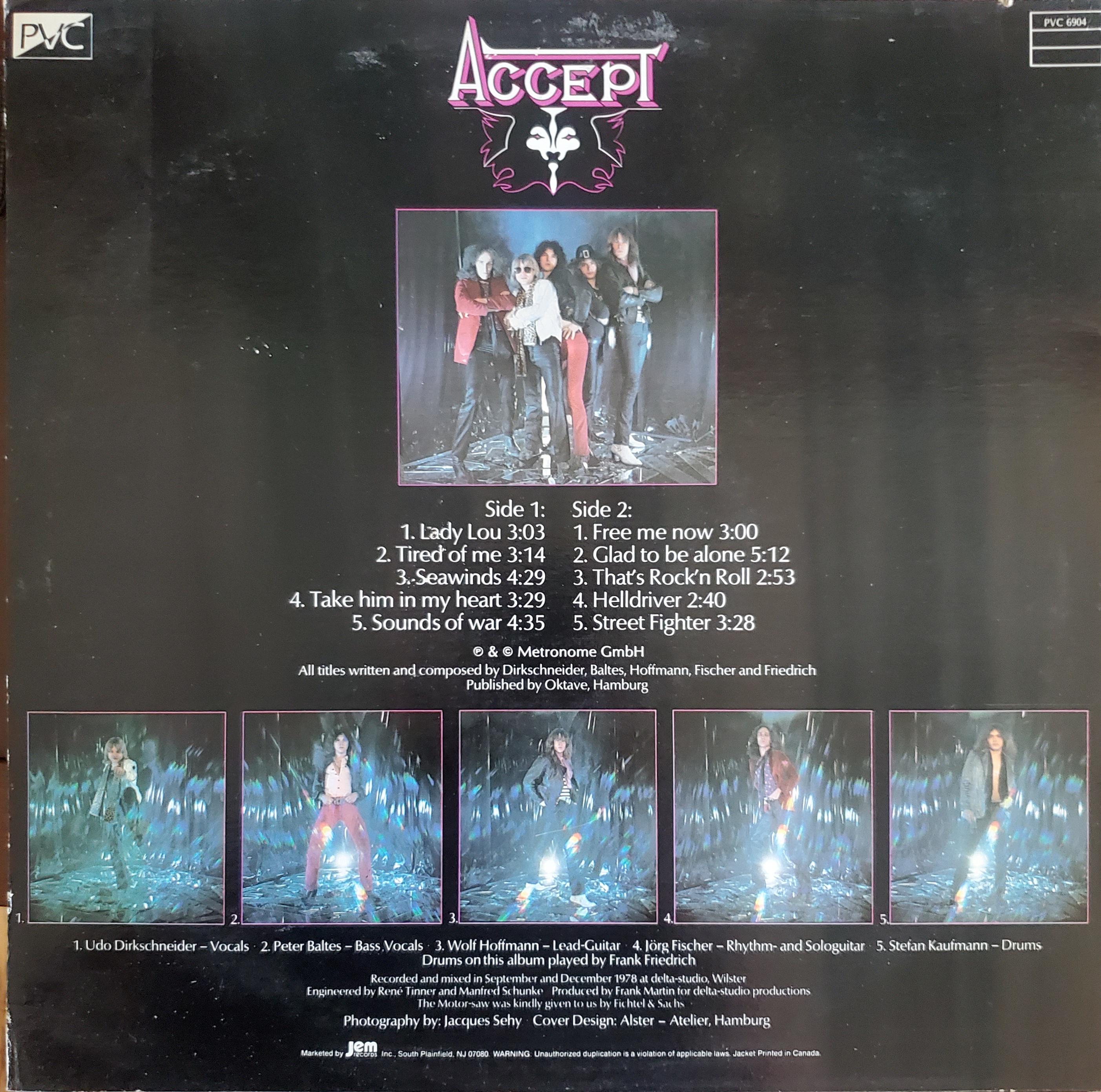Accept, Self-titled Album, Vintage Vinyl Record Album, Classic