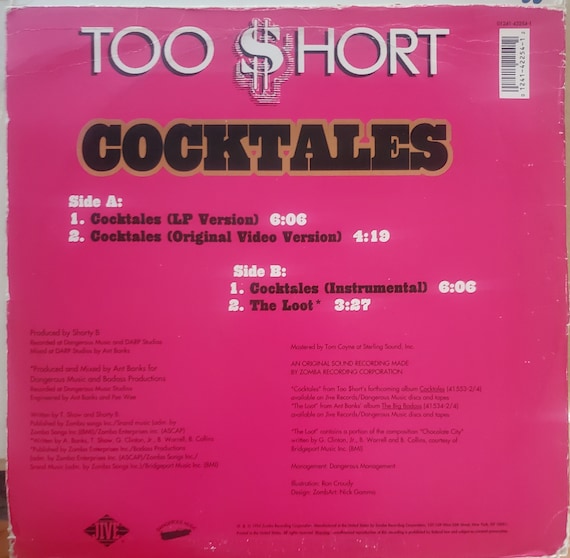 Too Short: Cocktales/The Loot: Cassette Single Too Short: Cocktales/The Loot: Cassette Single