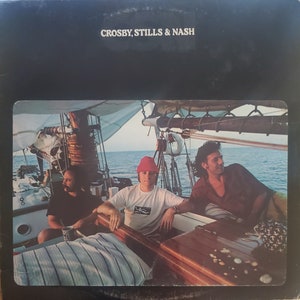 Crosby, Stills & Nash, CSN, Photo Sticker Cover, Vintage Record Album, Vinyl LP, Classic Rock Music, Folk Rock