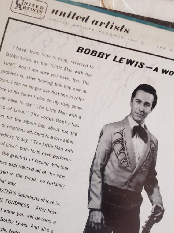 Bobby Lewis, A World of Love From Bobby Lewis, AUTOGRAPHED