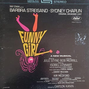 Funny Girl, Original Broadway Cast, Barbra Streisand, Vintage Vinyl Record Album, Classic Broadway Musical, Gatefold with Images