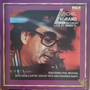 Michel Legrand, Enregistré Live at Jimmy's, Album de disques vintage, 33 tours vinyle, Musique espagnole classique, Compositeur de musique française