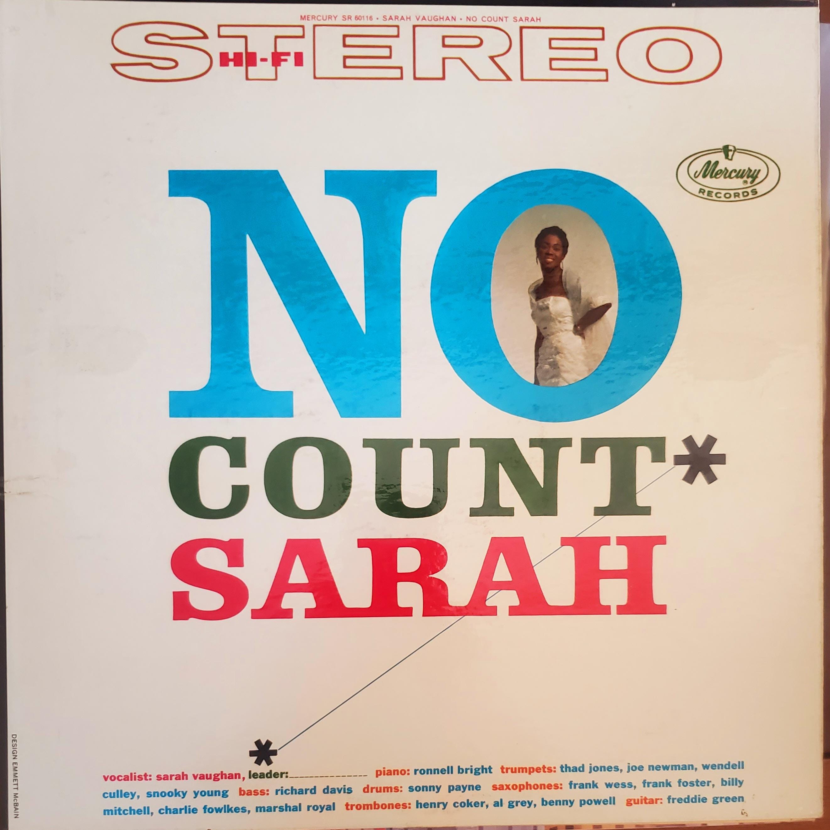 Sarah Vaughan, No Count Sarah, Vintage Record Album, Vinyl LP