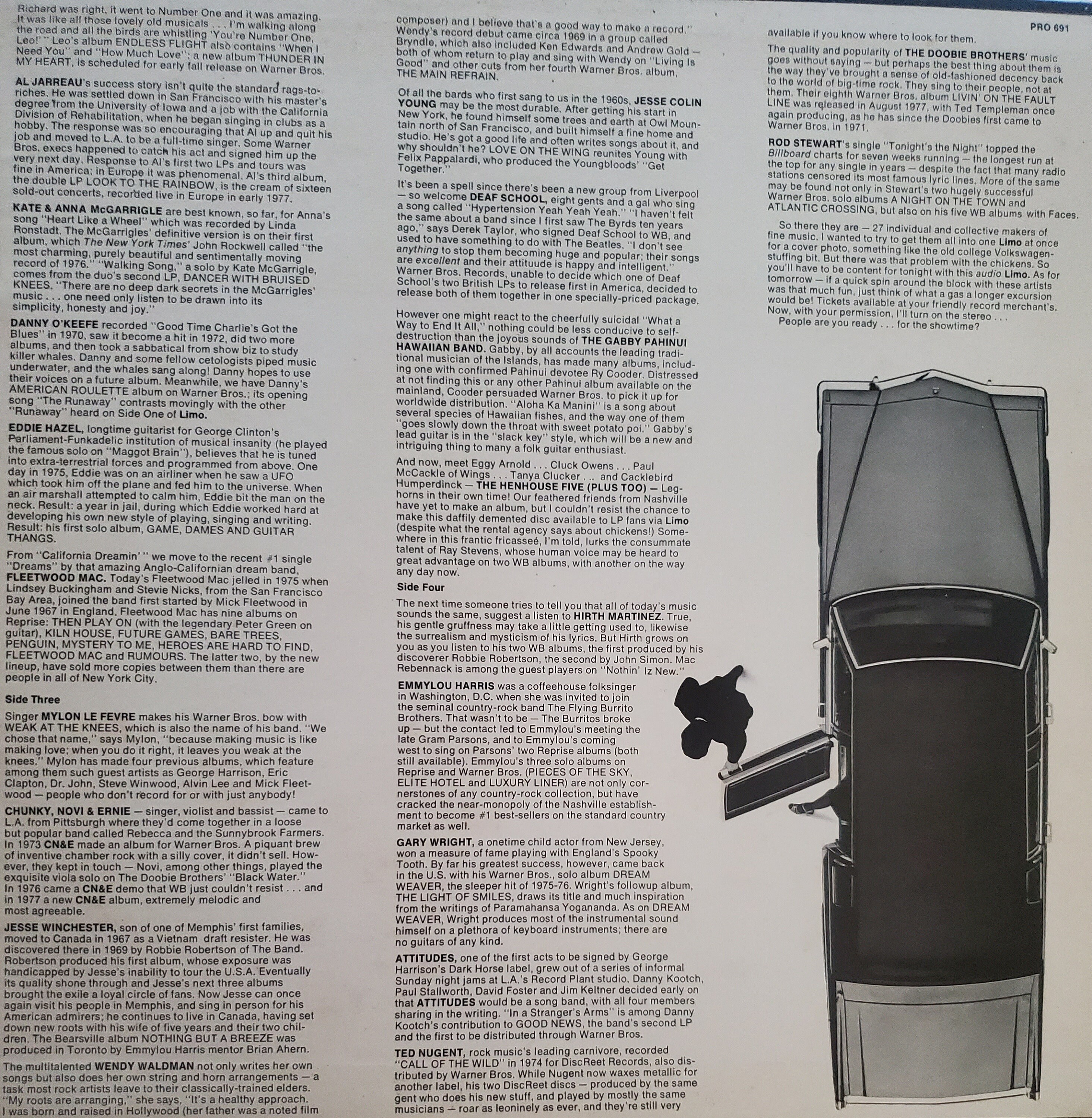 Limo, Compilation 2-record Set of Warner Brothers Artists and