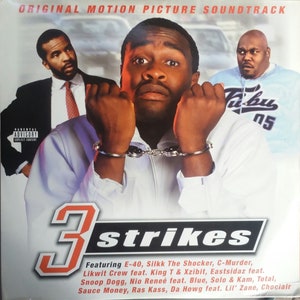 3 Strikes, Original Motion Picture Soundtrack, Double Album Set, Vintage Record Album, Vinyl LP, Classic Rap Hip Hop Music, Comedy, Rare