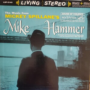Mickey Spillane&#39;s Mike Hammer, Skip Martin, Vintage Vinyl Record Album, Classic Jazz for Television, Detective Television Show, Hipster Jazz