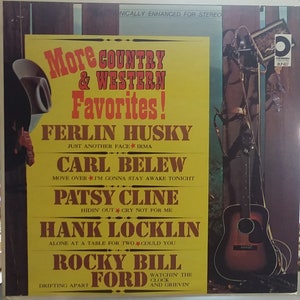 MORE Country and Western Favorites, Vintage Record Album, Vinyl LP, Compilation Album Fun Album for a Classic Country Music Lover