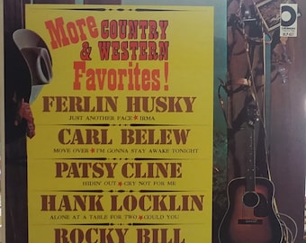 MORE Country and Western Favorites, Vintage Record Album, Vinyl LP, Compilation Album Fun Album for a Classic Country Music Lover