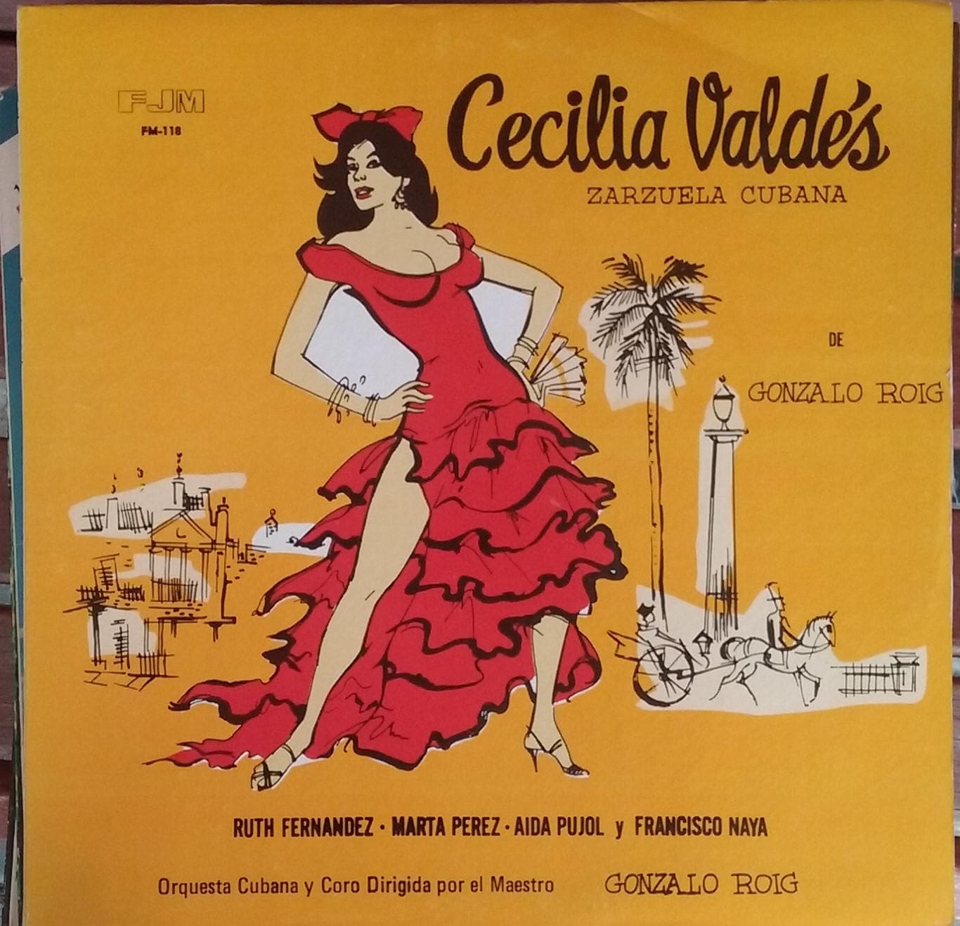 Cecilia Valdes, Zarzuela, Gonzalo Roig, Vintage Record Album