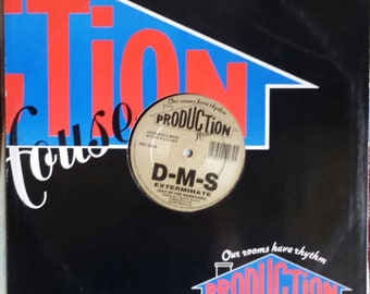 D-M-S, Exterminate, Day of the Hardcore, Rush Mix, 12" Single DJ Promo Radio Copy, Vintage Vinyl Record, Classic Hip Hop Rap, Rare