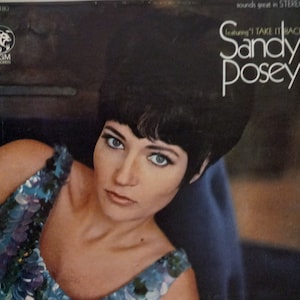 Sandy Posey, Featuring I Take it Back, Vintage Record Album, Vinyl LP, Classic Country Pop, American Popular Singer