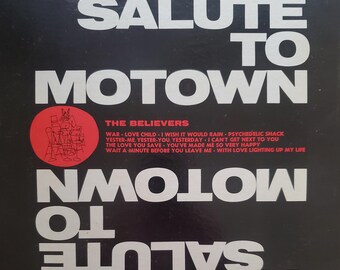 The Believers, A Salute to Motown, Vintage Vinyl Record Album, Classic Cover Songs of Motown Hits, Cover Band, Funk Soul Music