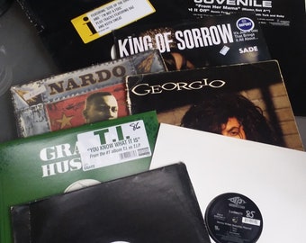Hip Hop Rap Dance DJ Album Grab Bag, Vintage Record Albums, 12&quot; Vinyl Singles, Radio Promo DJ Collection 4 for 18 Free Shipping in U.S.