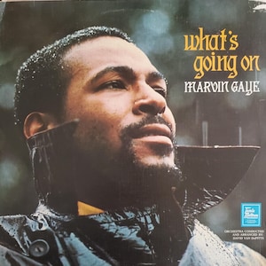 Marvin Gaye, What&#39;s Going On, RARE COLLECTIBLE, 1971 Original UK Release with Insert, Vintage Vinyl Record Album, Classic R&B Music, Legend