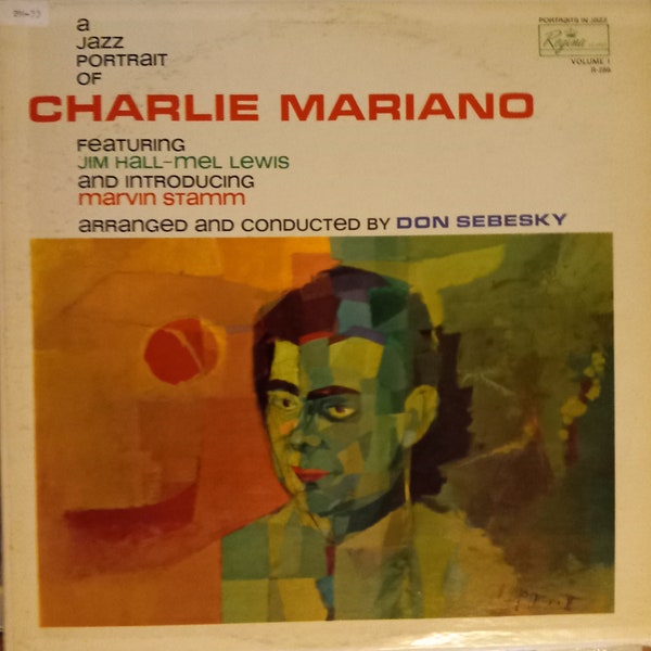 A Jazz Portrait of Charlie Mariano Featuring Jim Hall, Mel Lewis, Marvin Stamm, Vintage Record Album, Vinyl LP, Classic Jazz Music
