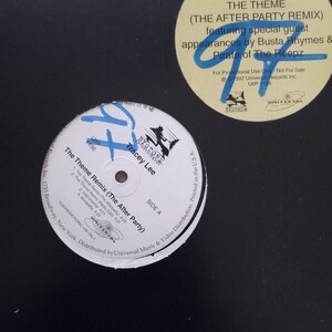 Tracey Lee, The Theme, The After Party Remix, 12&quot; Single Play Record, Vintage Vinyl Record, Classic Hip Hop Rap, Featuring Busta Rhymes