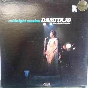 Damita Jo, Midnight Sessions, Live at Basin Street East, Vintage Record Album, Vinyl LP, Classic Lounge Music, Torch Songs, American Singer