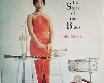 Della Reese, The Story of the Blues, Vintage Record Album, Vinyl LP, Classic Music, American Singing Star, Music and Spoken Word