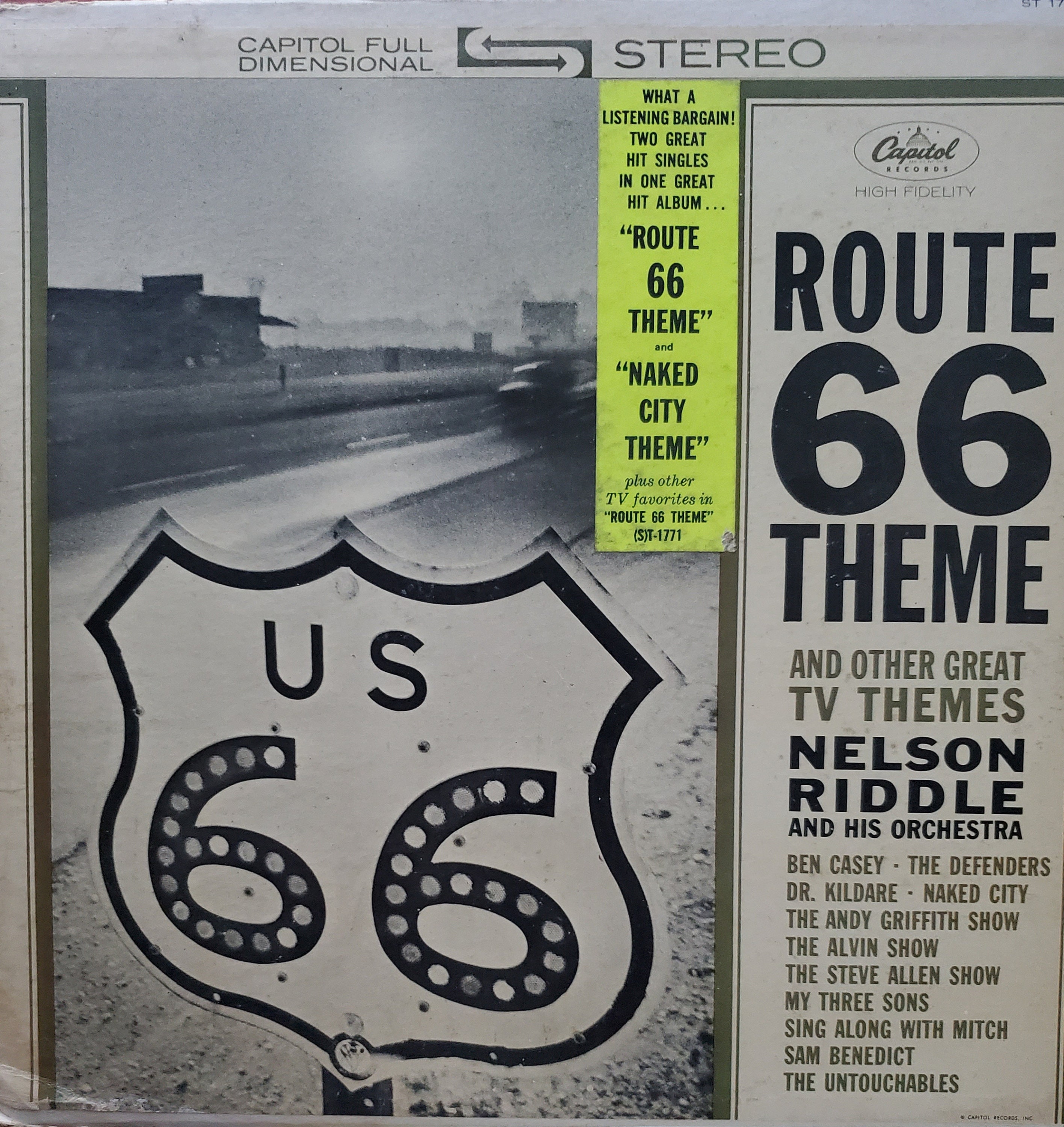 Nelson Riddle and His Orchestra, Route 66, Vintage Record Album
