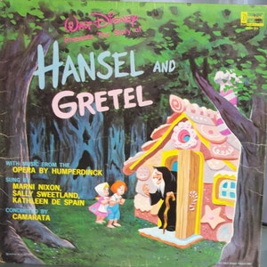 Disney's Hansel and Gretel, Opera by Humperdinck, Vintage Vinyl Record Album, Fairy Tale, Brother Grimms