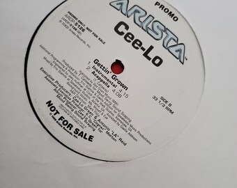 Cee-Lo, Gettin' Grown, 12" Single DJ Promo Club Radio Play Vintage Vinyl Record, Classic Hip Hop, Rapper Singer from Atlanta, Goodie Mob