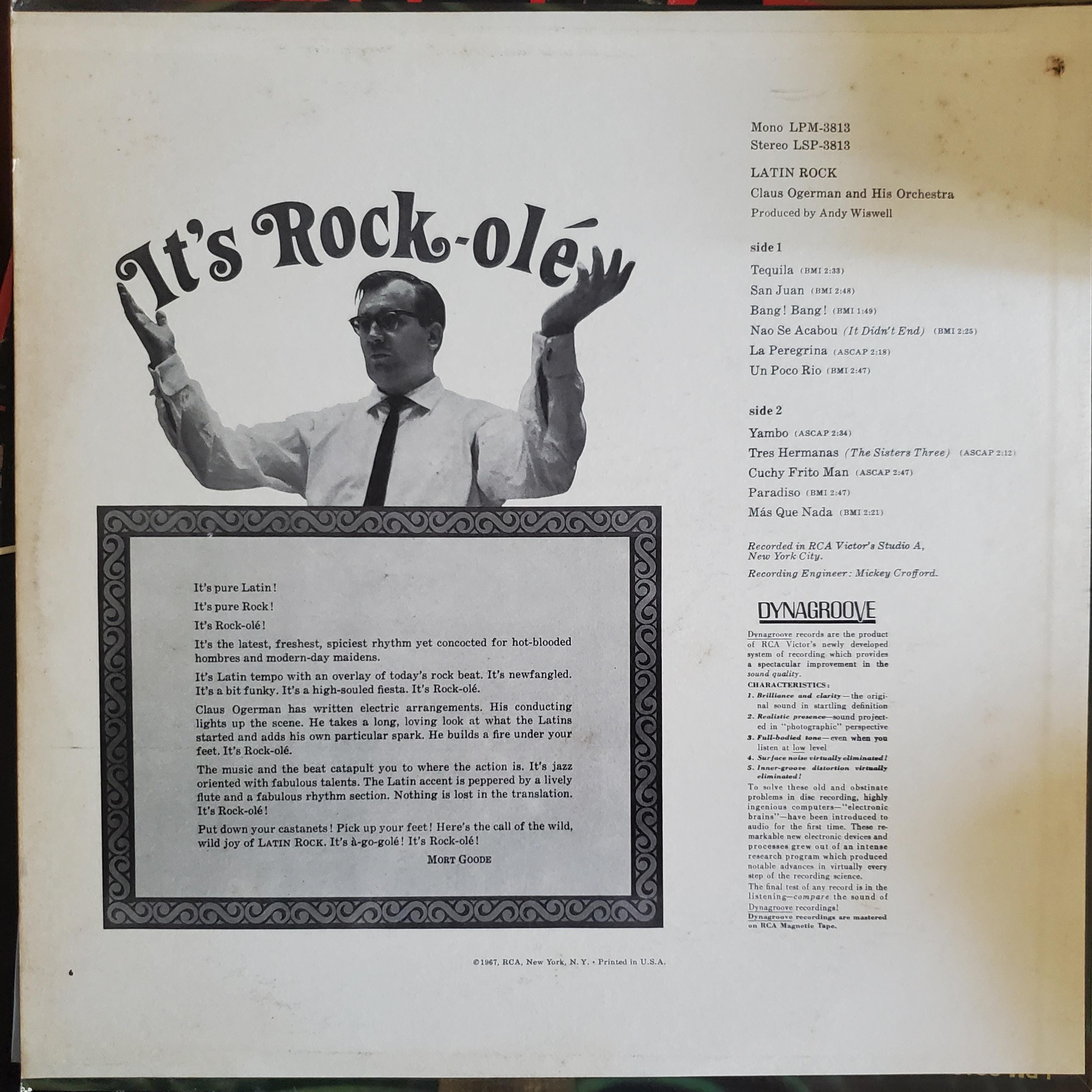 ◎オリジナル盤/Claus Ogerman / Latin Rock /レコード Latin Rock, Claus Ogerman and His Orchestra, Vintage Vinyl Record