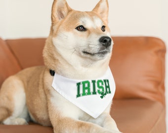 Irish Pet Bandana Collar for Saint Patricks Day, St Pattys Day Dog bandana