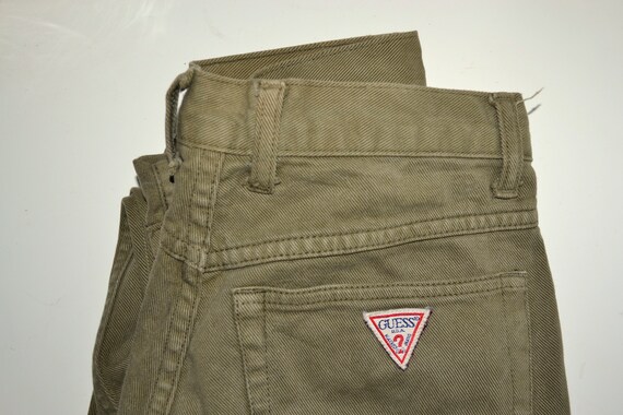 GUESS - Vintage High Waisted Khaki Green Guess Jea