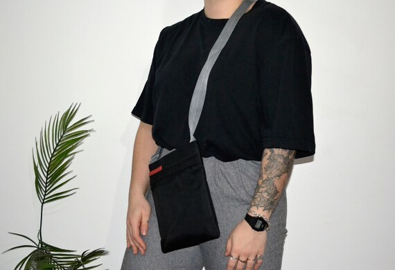 PRADA - Vintage Black Prada Nylon Cross Body Side