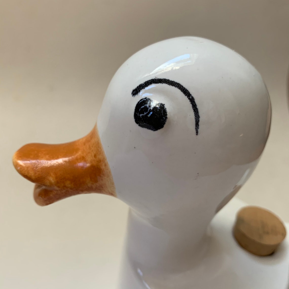 Vintage Duck Decanter. Pitcher. Cork Stopper. Bellini Made in Etsy
