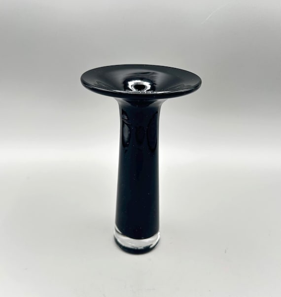 IKEA Stockholm Miniature Black Glass Vase. Maria Vinka Amethyst Glass