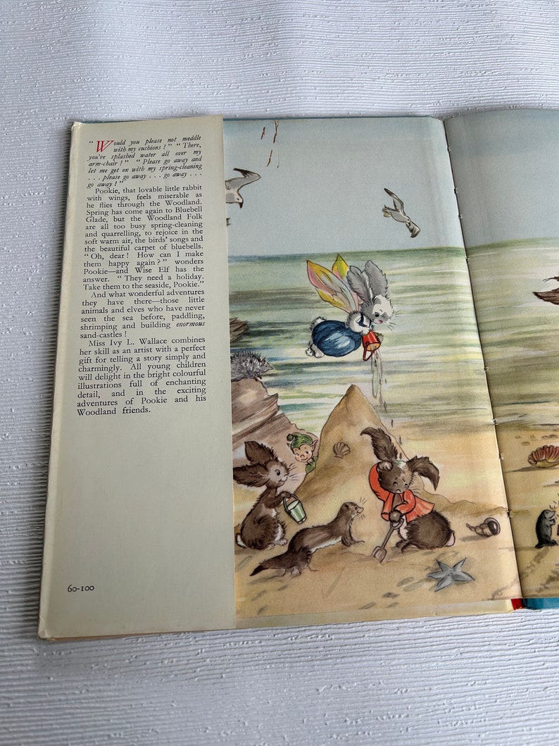 Pookie The Rabbit Pookie at the Seaside. by Ivy L. Wallace. 1960 Hardcover Edition With ...