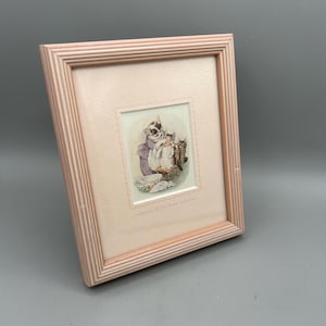 Beatrix Potter Tom Kitten Framed Print. Nursery Decor. Vintage Nursery. Pink Decor. Baby Girl Gift. Shower Gift.